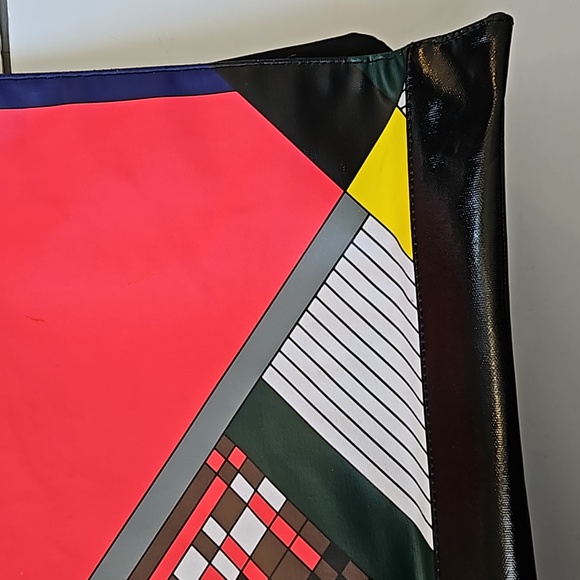 Prabal Gurung Tote Bag Michelle Obama Collab Color Block Red Black White Green - Picture 6 of 17